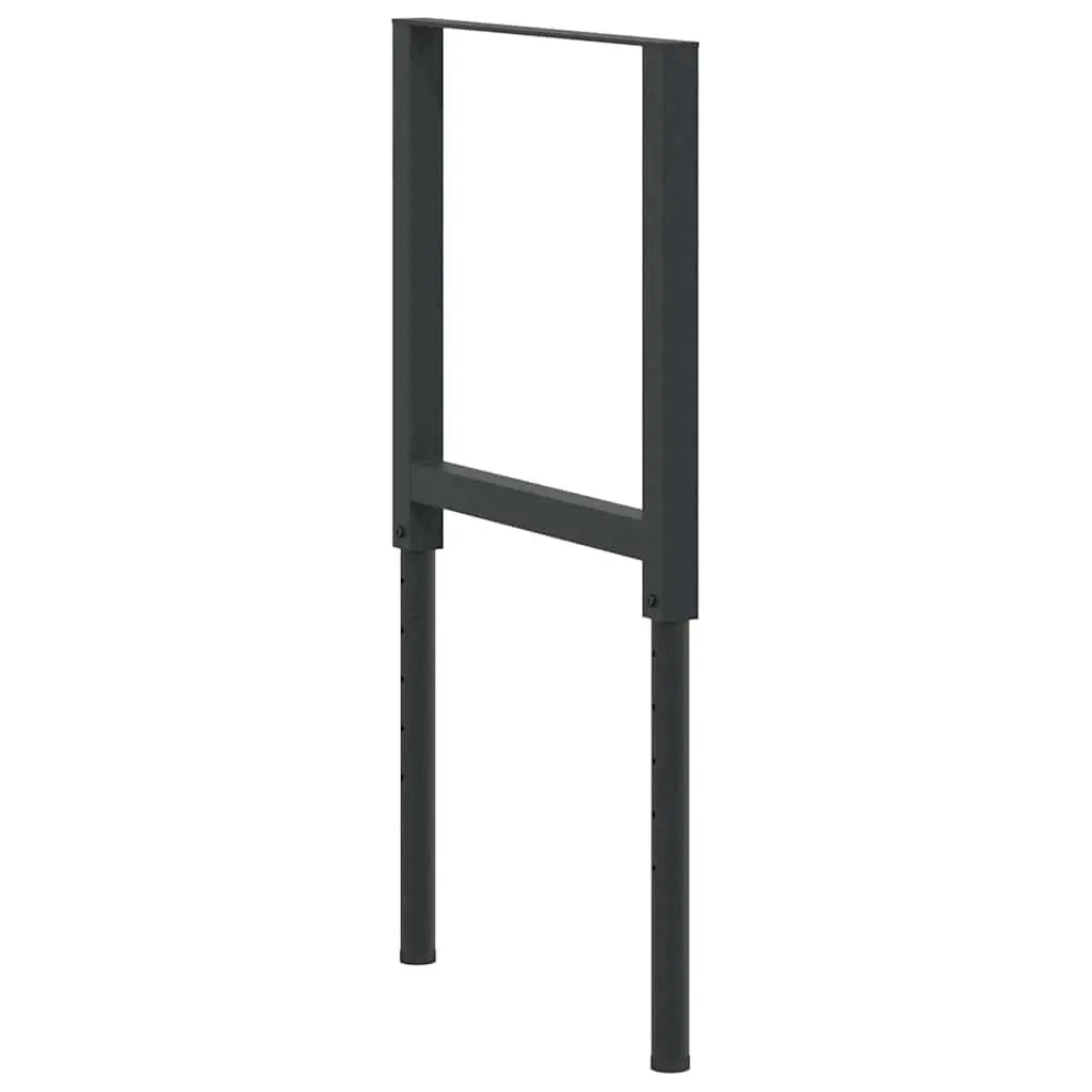 Adjustable Metal Workbench Frames 2 pcs Black 55x(69-95.5) cm