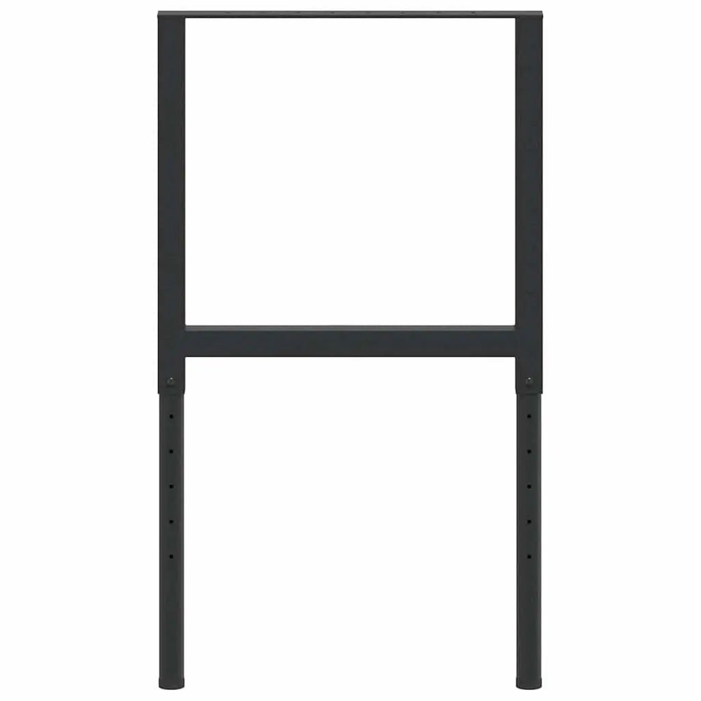 Adjustable Metal Workbench Frames 2 pcs Black 55x(69-95.5) cm