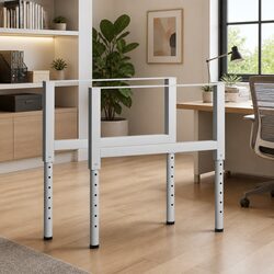 Adjustable Metal Work Bench Frame in Grey