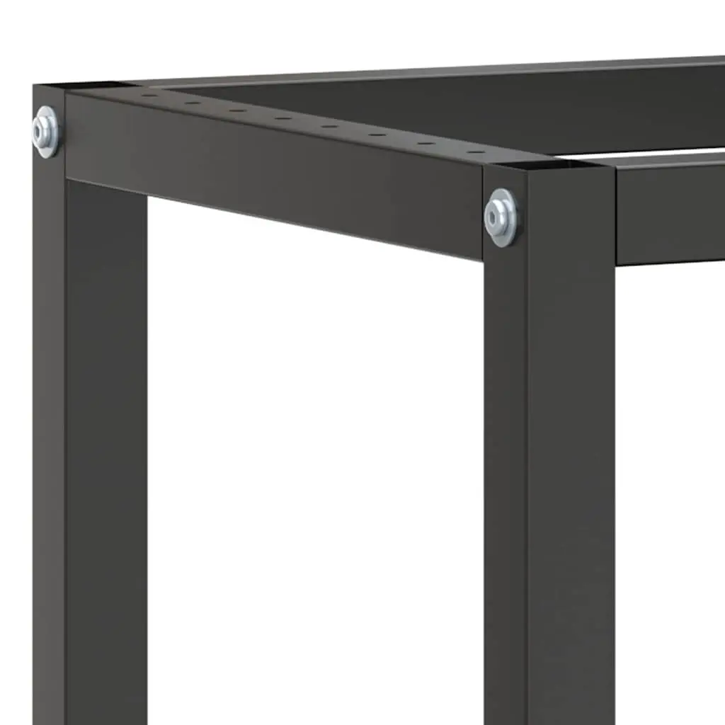 Work Bench Frame Heavy Duty Metal Matte Black Red 70x50x79cm