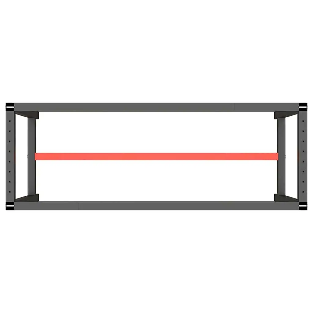 Heavy Duty Metal Work Bench Frame in Matte Black