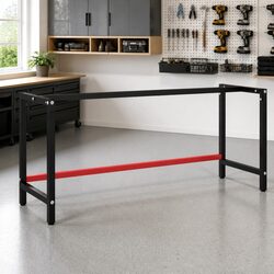 Matte Black Metal Work Bench Frame for Everyday Use