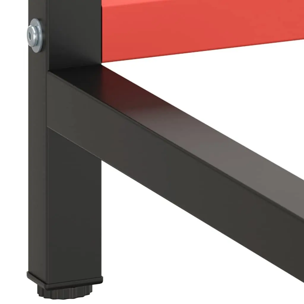 Work Bench Frame Metal Heavy Duty Matte Black Tabletop Base 180x57x79cm