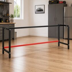 Heavy Duty Metal Work Bench Frame with Matte Black Finish