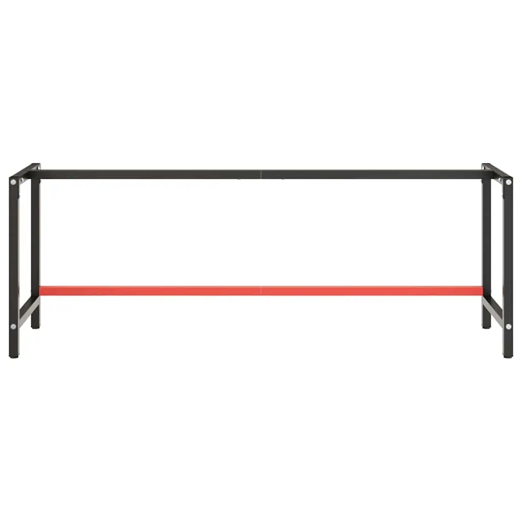 Work Bench Frame Heavy Duty Metal Matte Black 220 x 57 x 79 cm