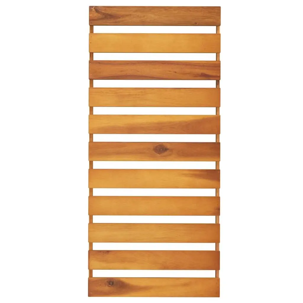 3-Tier Folding Shelf Brown Solid Acacia Wood Standing Bookcase Storage Display Unit