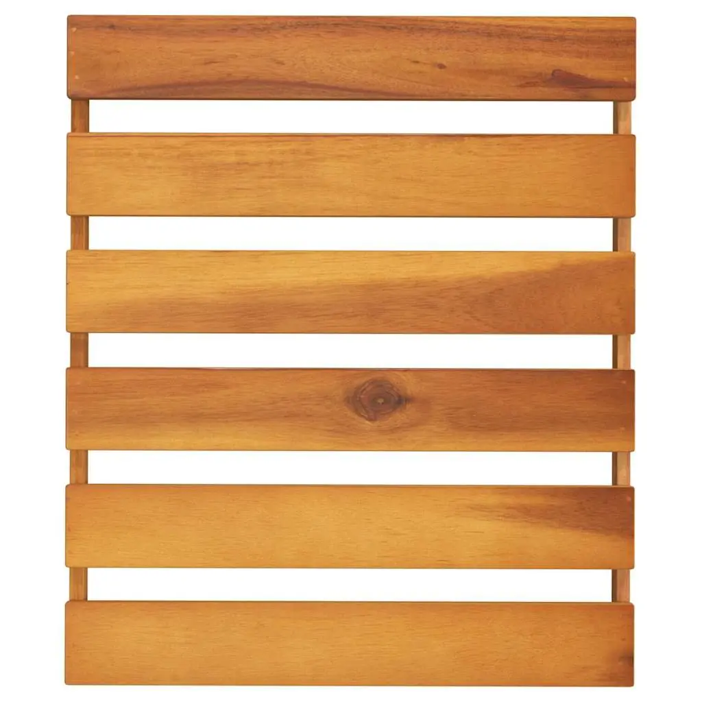 3-Tier Folding Shelf Brown Solid Acacia Wood Storage Bookcase Display Rack Unit