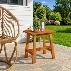 Rustic Solid Wood Stool for Indoor and Outdoor Use