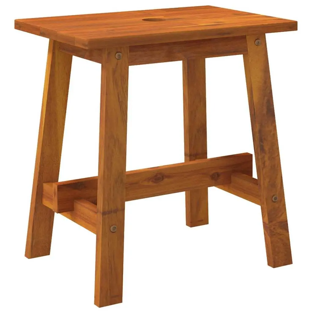 Solid Wood Stool Rectangular 45x29x45cm Acacia Indoor Outdoor Furniture