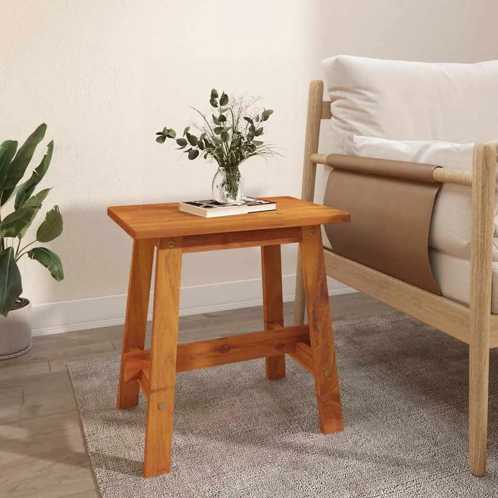 Solid Wood Stool Rectangular 45x29x45cm Acacia Indoor Outdoor Furniture