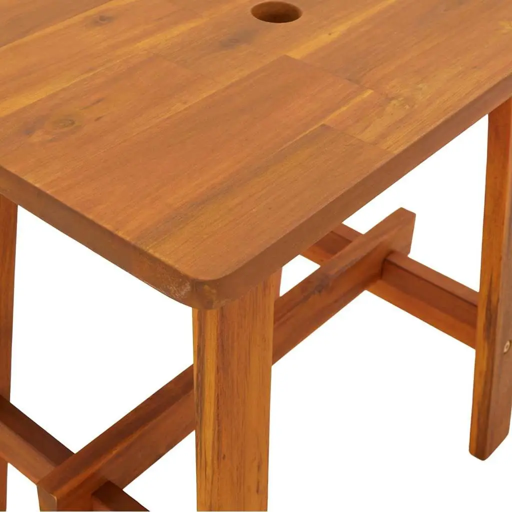 Solid Wood Stool Rectangular 45x29x45cm Acacia Indoor Outdoor Furniture