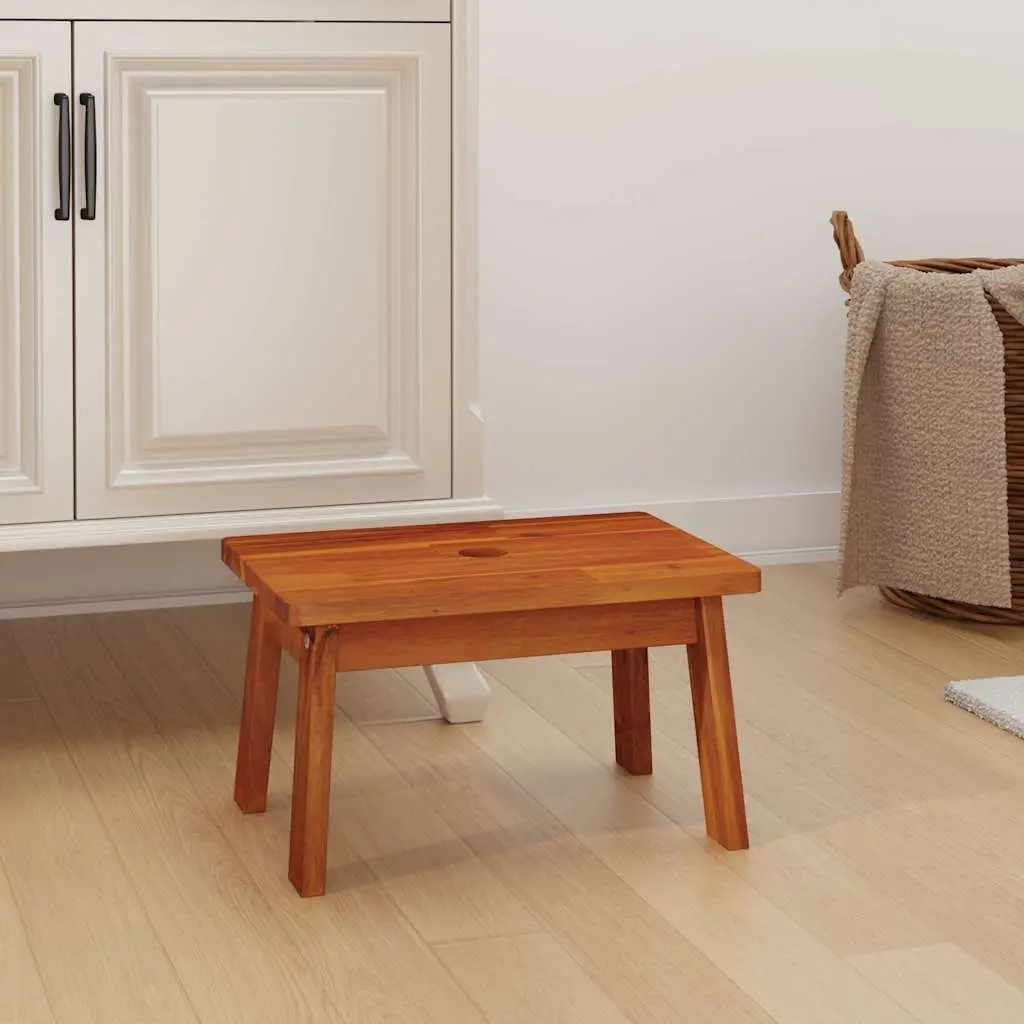 Step Stool Rustic Brown 38x26x22cm Solid Wood Acacia