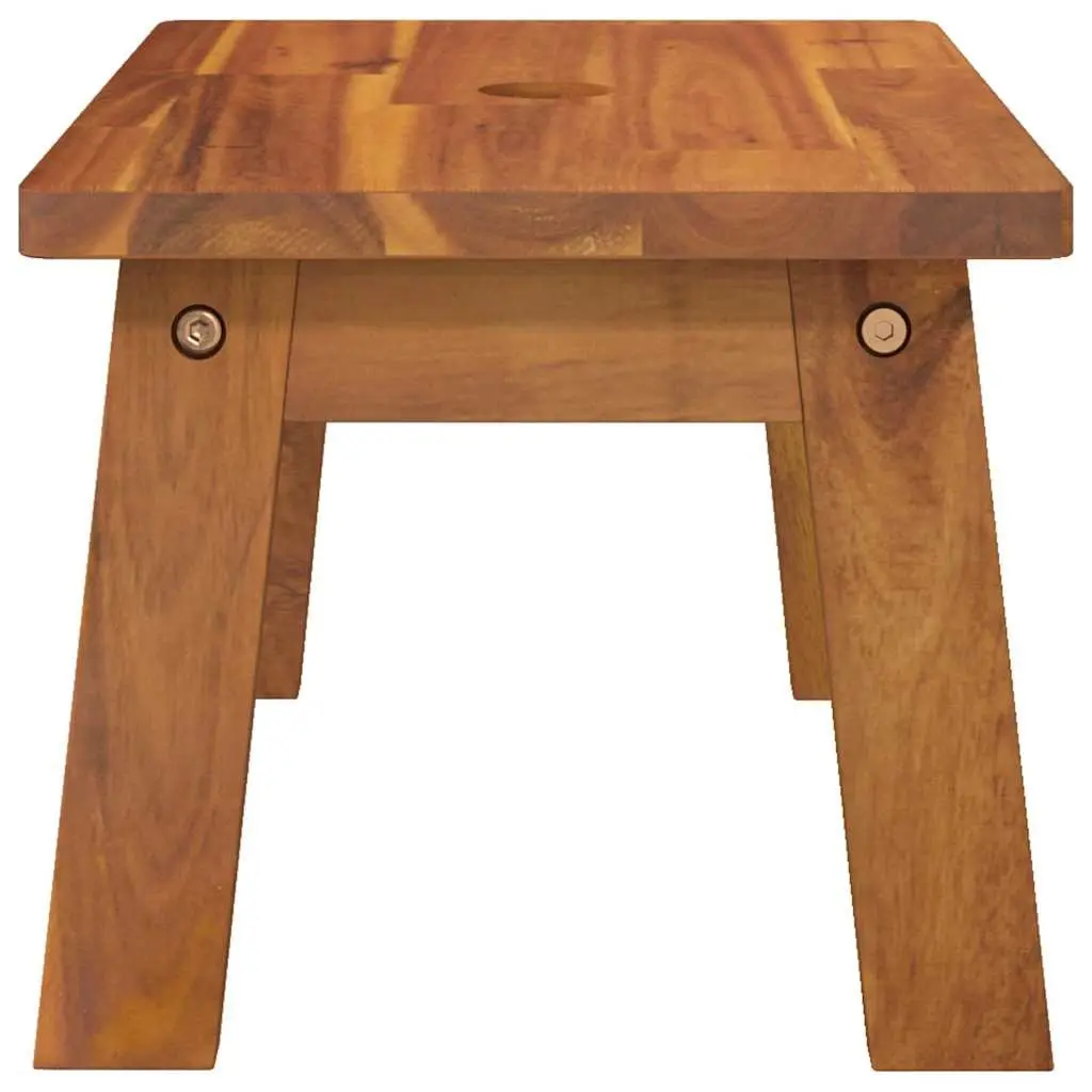 Step Stool Rustic Brown 38x26x22cm Solid Wood Acacia