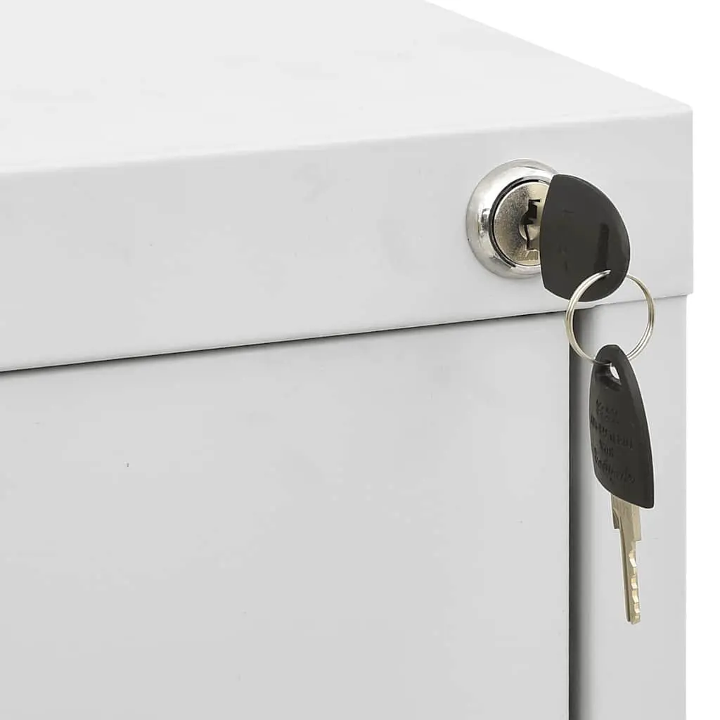 Filing Cabinet Grey 3 Drawer Steel Storage Organiser