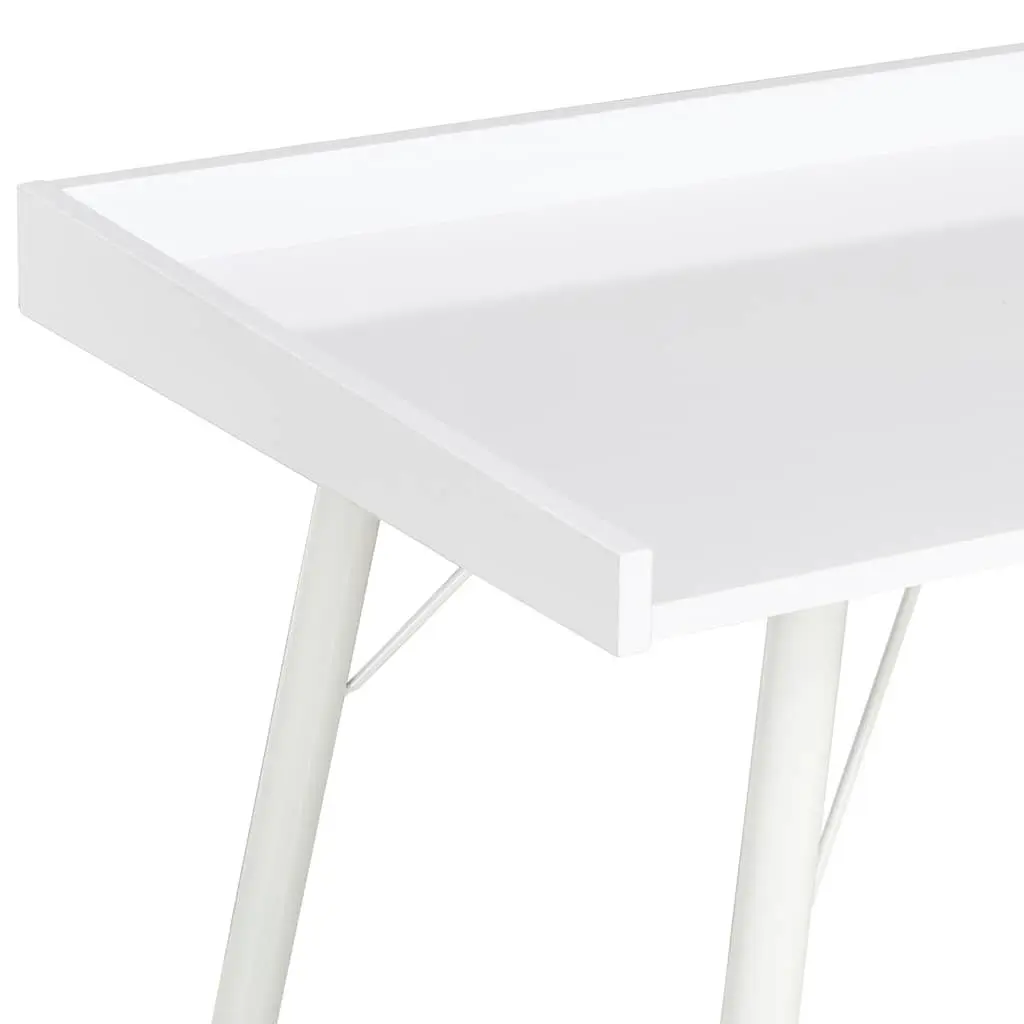 Home Office Desk White Compact 90x50x79 cm Engineered Wood