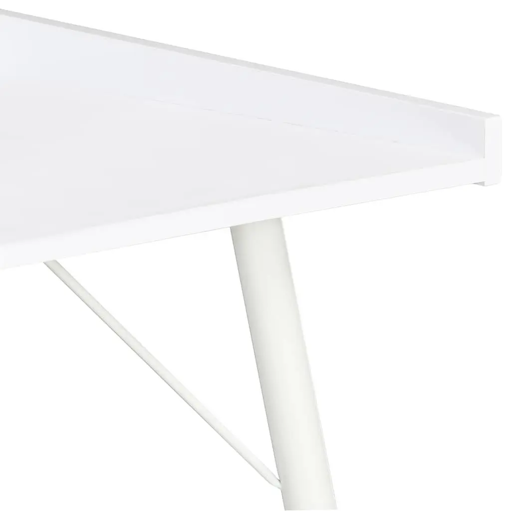 Home Office Desk White Compact 90x50x79 cm Engineered Wood