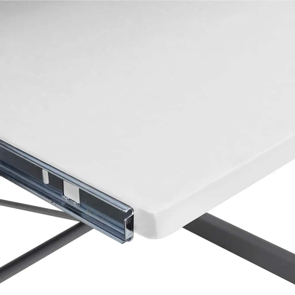 L-Shaped Corner Computer Desk White Engineered Wood Study Workstation