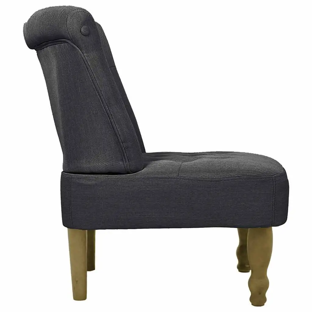 French Style Grey Fabric Arm Chair