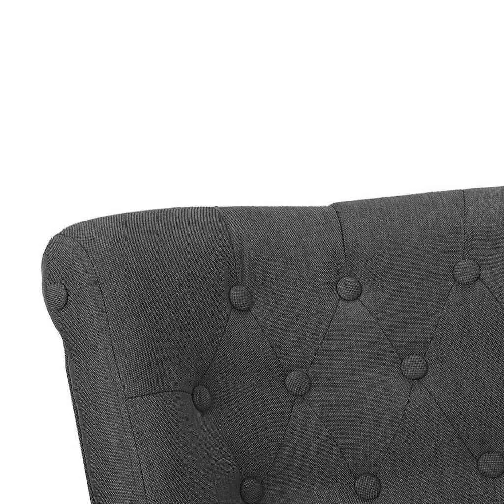 French Style Grey Fabric Arm Chair