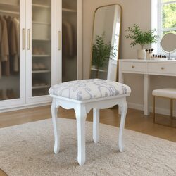 Vintage Design Dressing Stool with Curved Legs