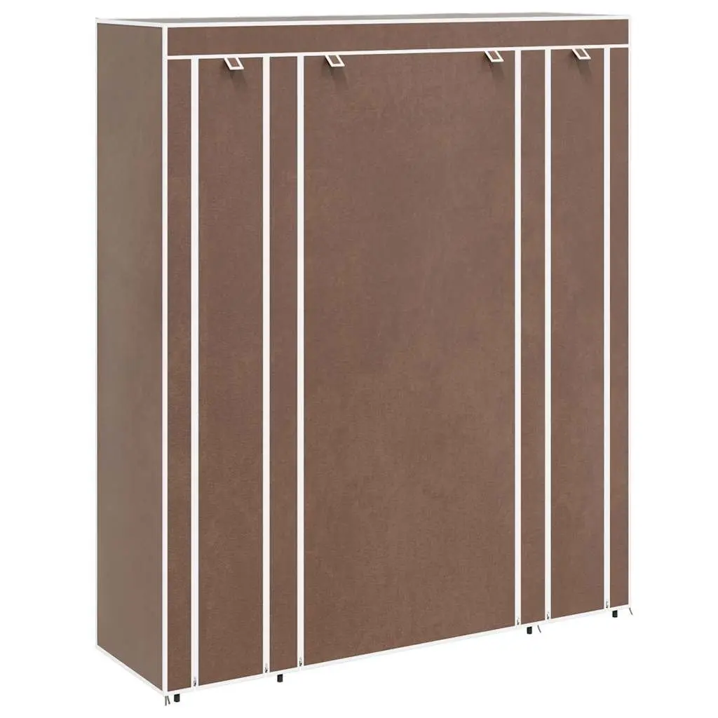 Portable Wardrobe Cabinet Brown Fabric 45 x 150 x 176 cm Non-woven Material