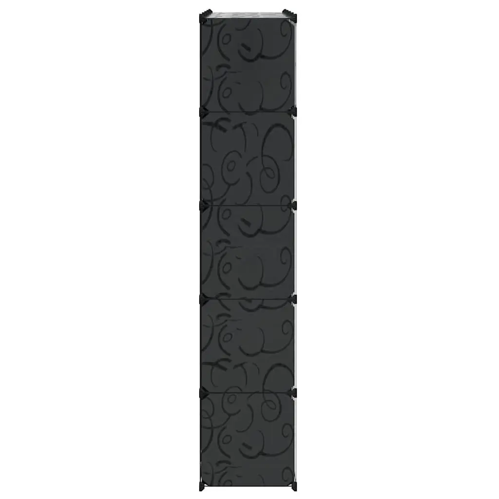 Black Modular Wardrobe Storage Cabinet