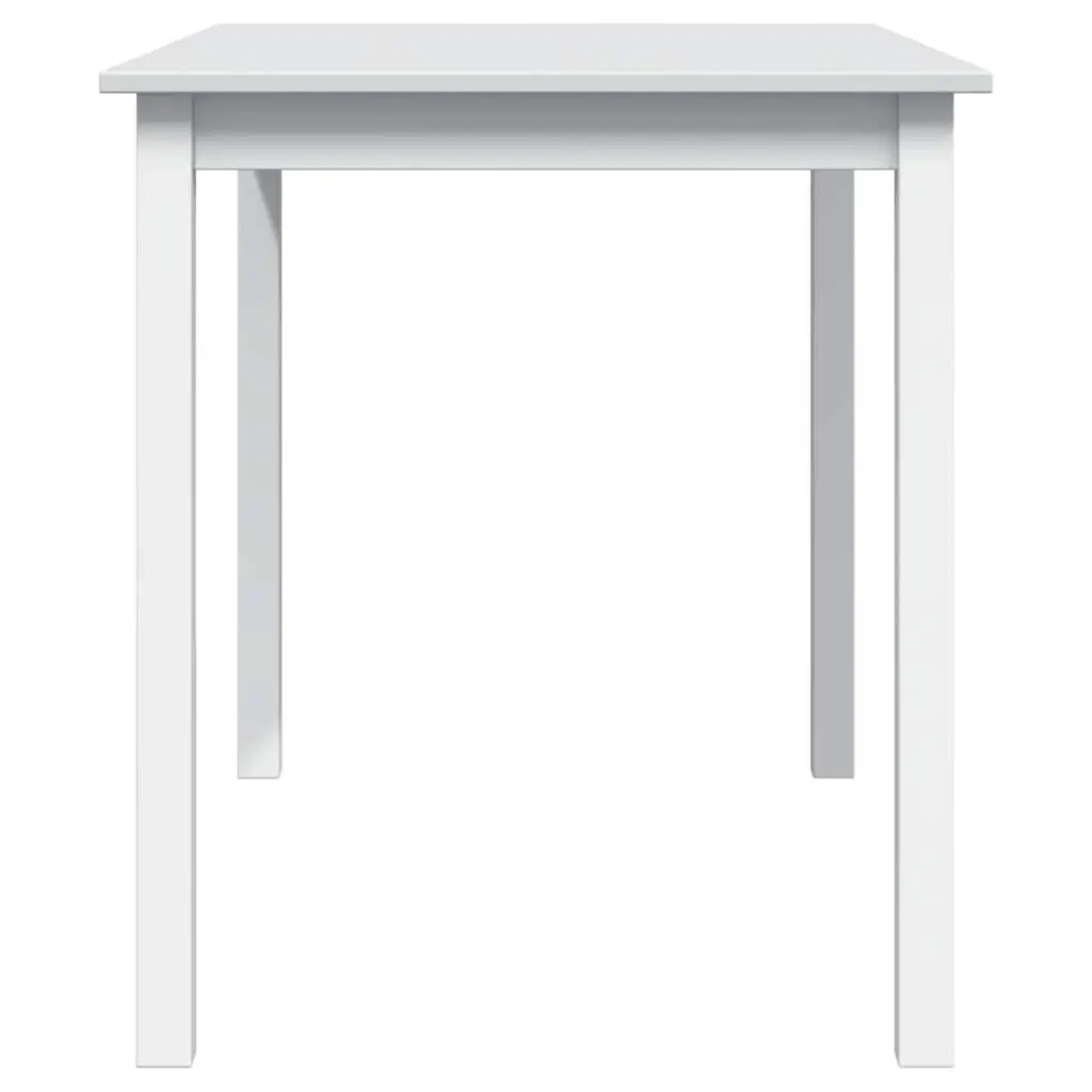5 Piece Solid Wood Dining Set with White Finish Includes Dining Table and 4 Chairs for Kitchen Dining Room