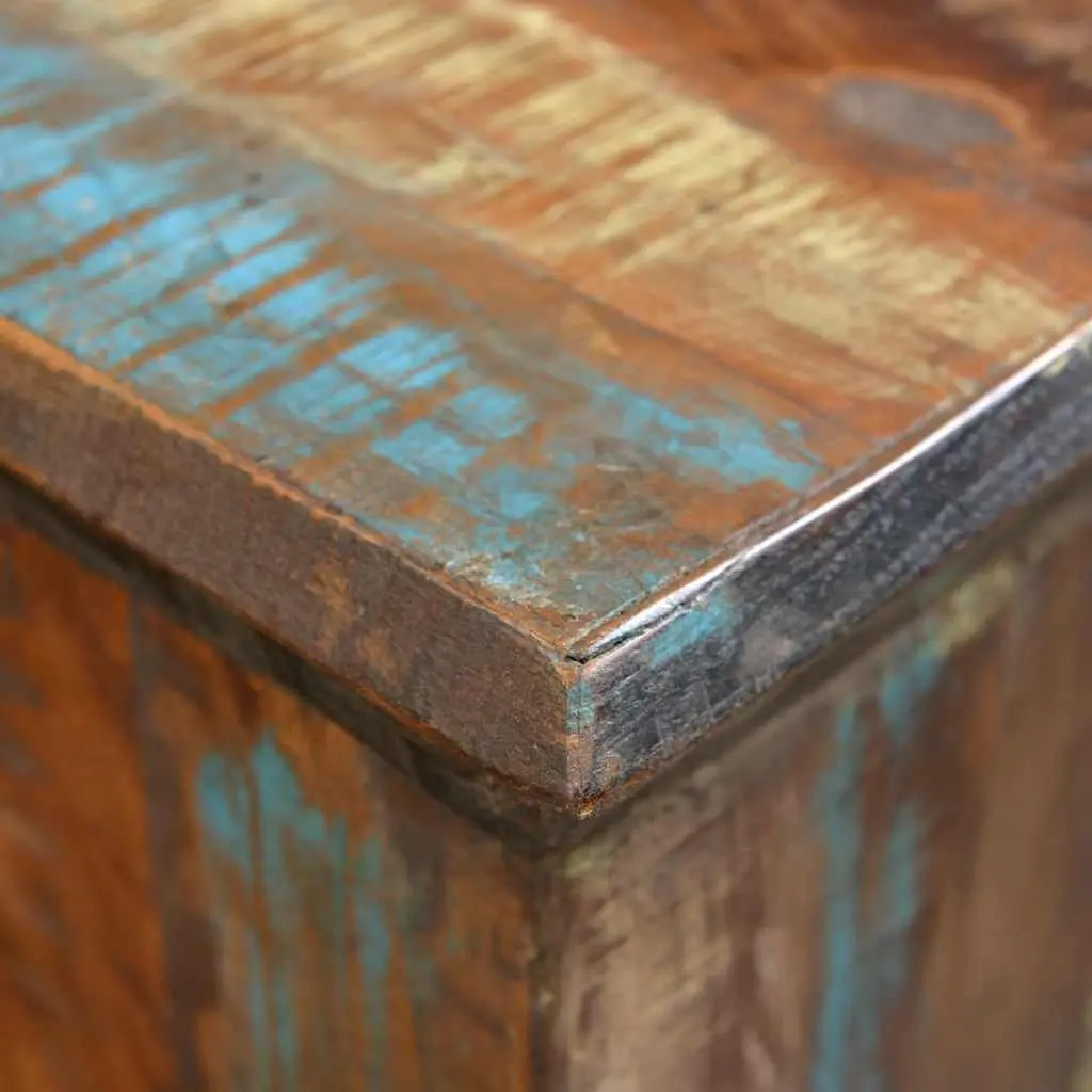 Wooden Stool Reclaimed Wood Antique Style Vintage Furniture Seating Compact