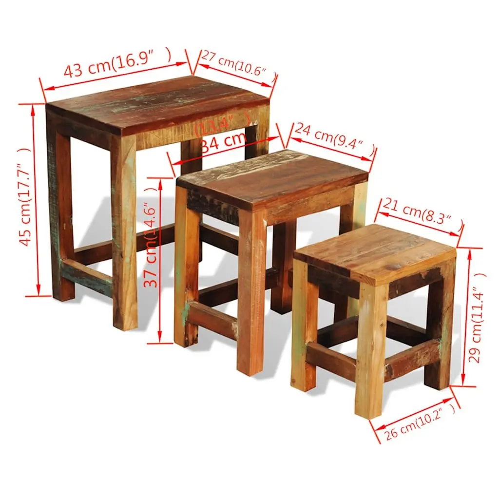 Nesting Table Set of 3 for Living Room