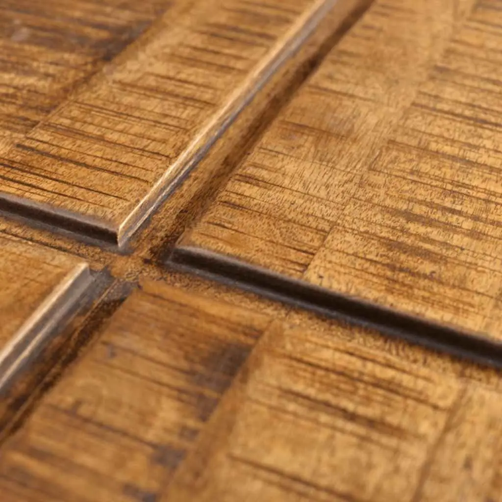Square Coffee Table Antique Retro Style Brown Solid Mango Wood