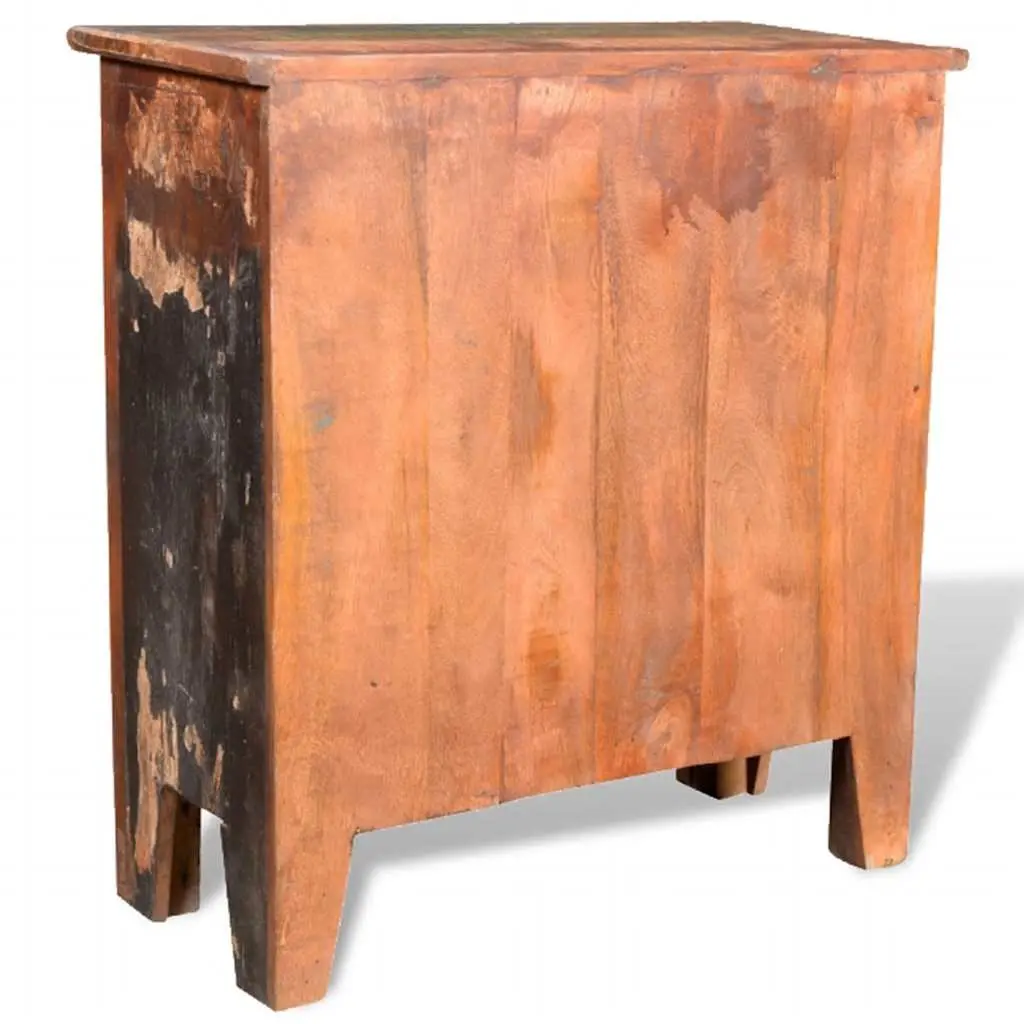 Chest of Drawers Reclaimed Wood Vintage Style 4 Drawer Brown Solid Wood Furniture