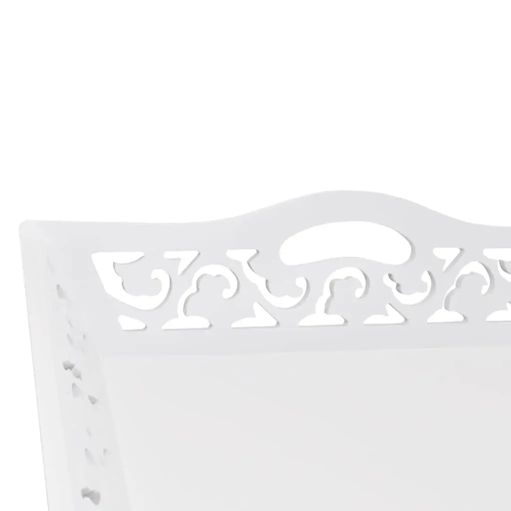 White Accent Side Table with Removable Tray
