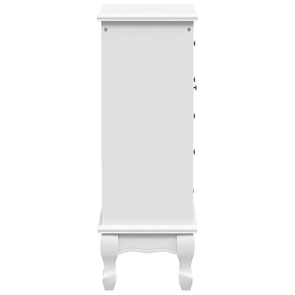 Chest of Drawers 5 Drawer Cabinet Storage Unit 2 Shelves Home Furniture White