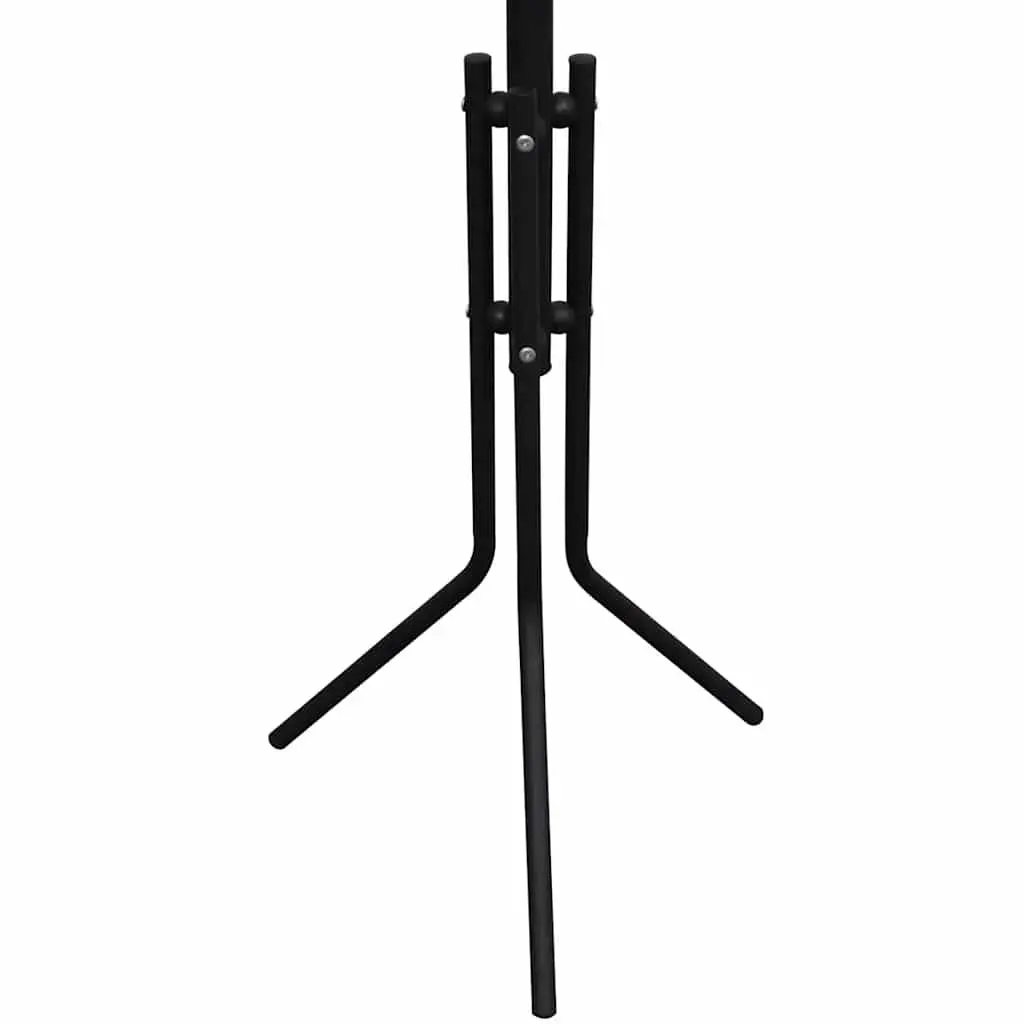 Black Metal Coat Stand with Triangular Legs