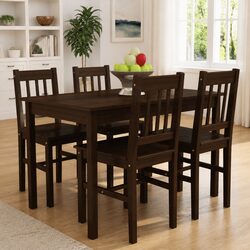 Inviting Wooden Dining Table Set with 4 Chairs