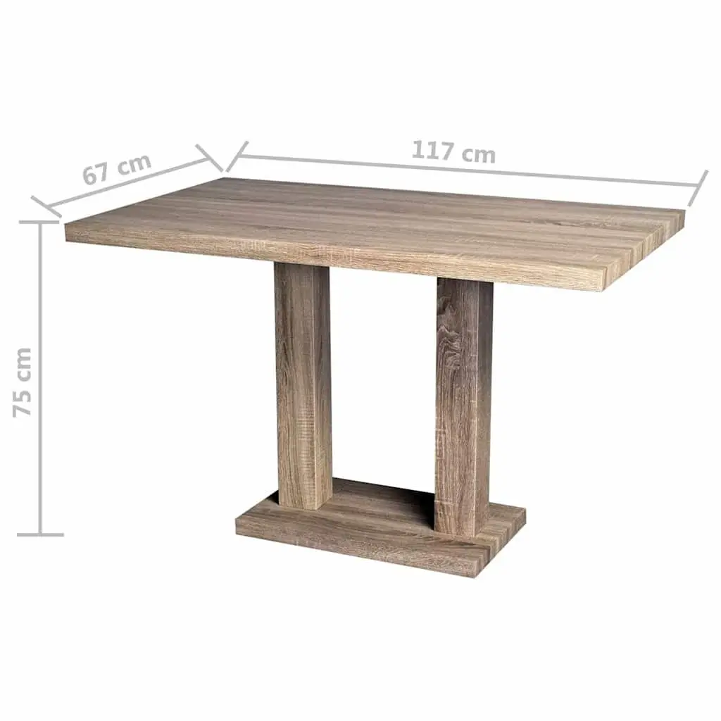 Brown MDF Dining Table for Kitchen and Dining Room