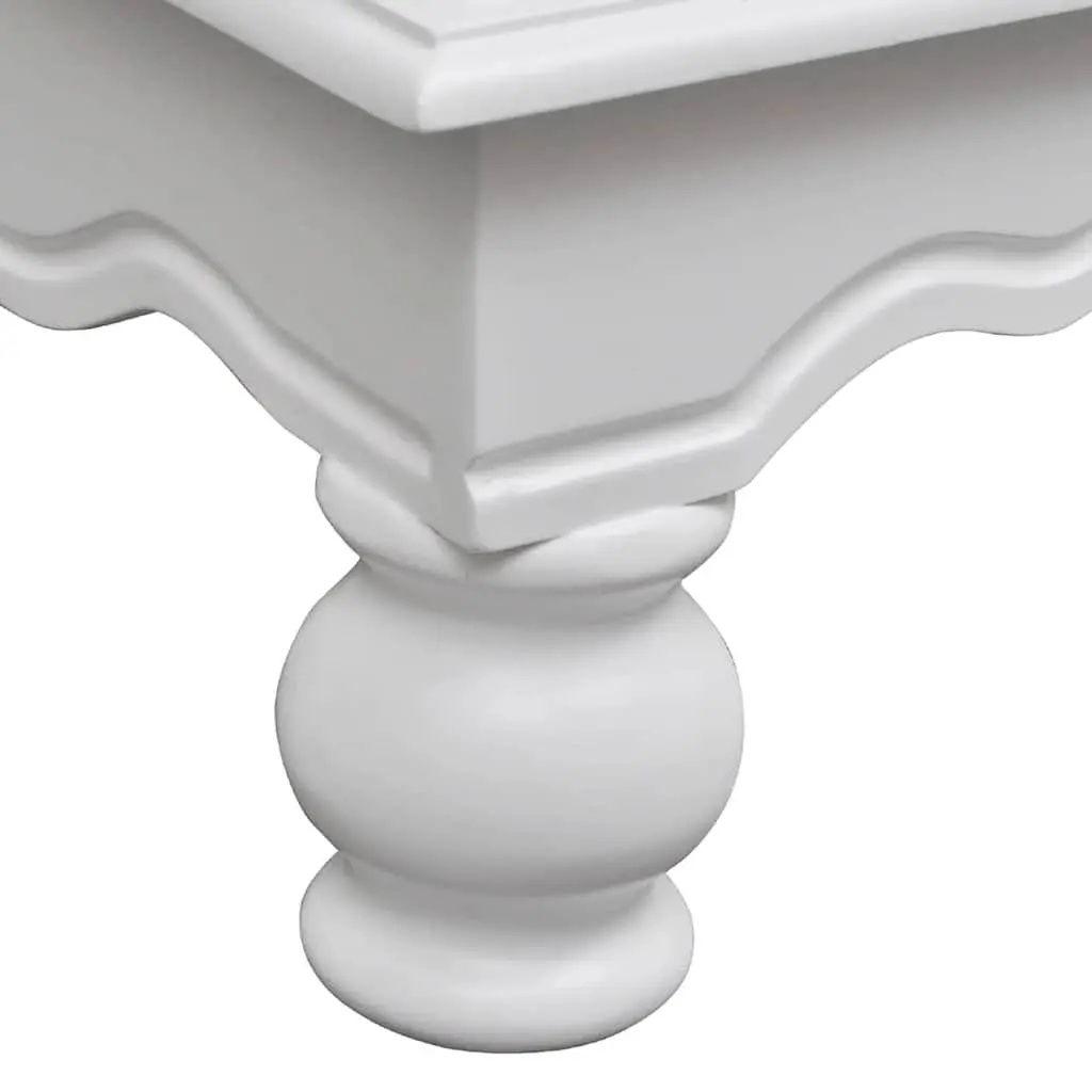 White Wooden Floor Cabinet with 2 Doors and 1 Drawer