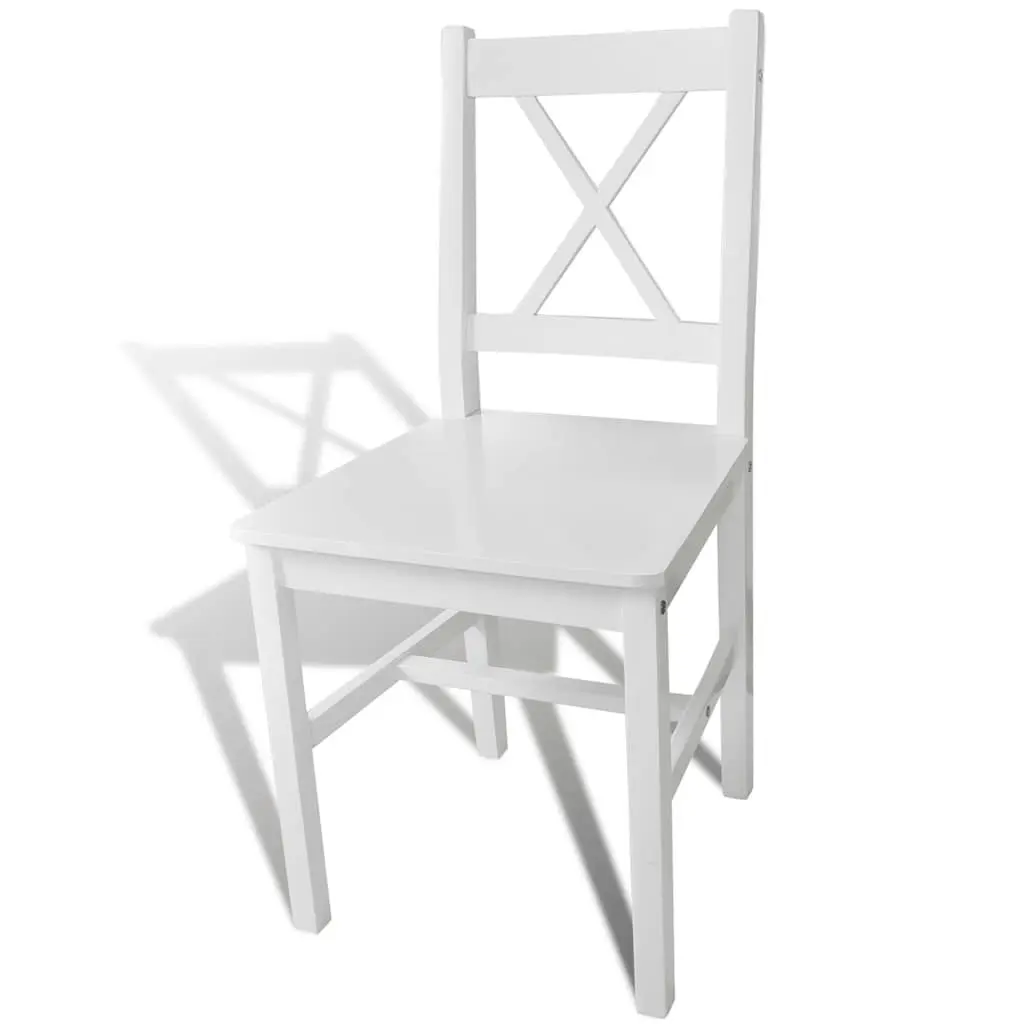 White Dining Chairs Set of 2 for Kitchen