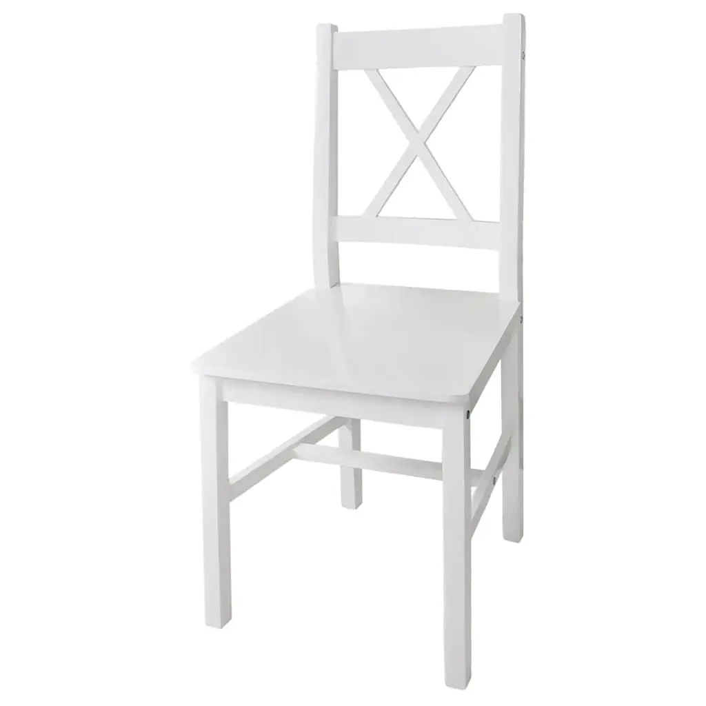 Dining Chairs Set 4 pcs White Kitchen Seating Ergonomic Design Smooth