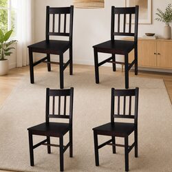 4-Piece Wooden Dining Chairs Set for Kitchen or Dining Room
