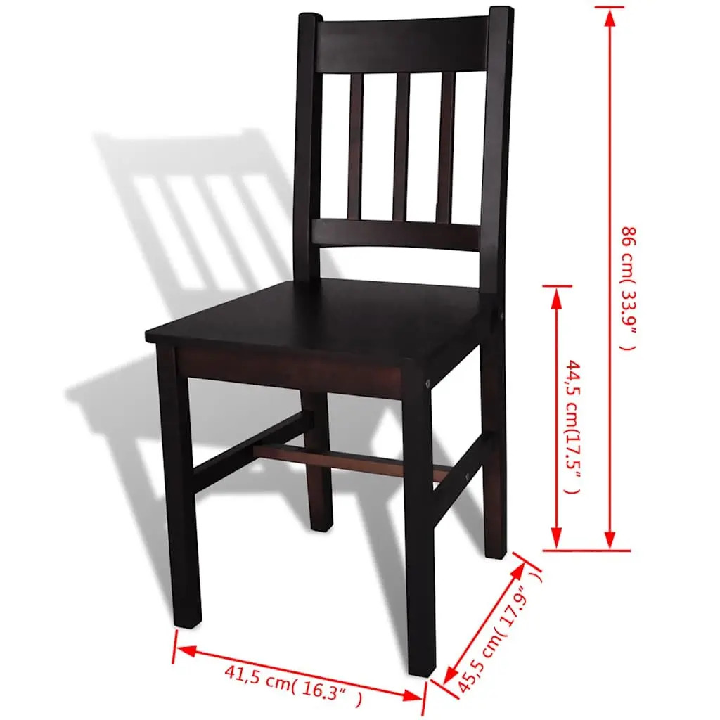 4-Piece Wooden Dining Chairs Set for Kitchen or Dining Room