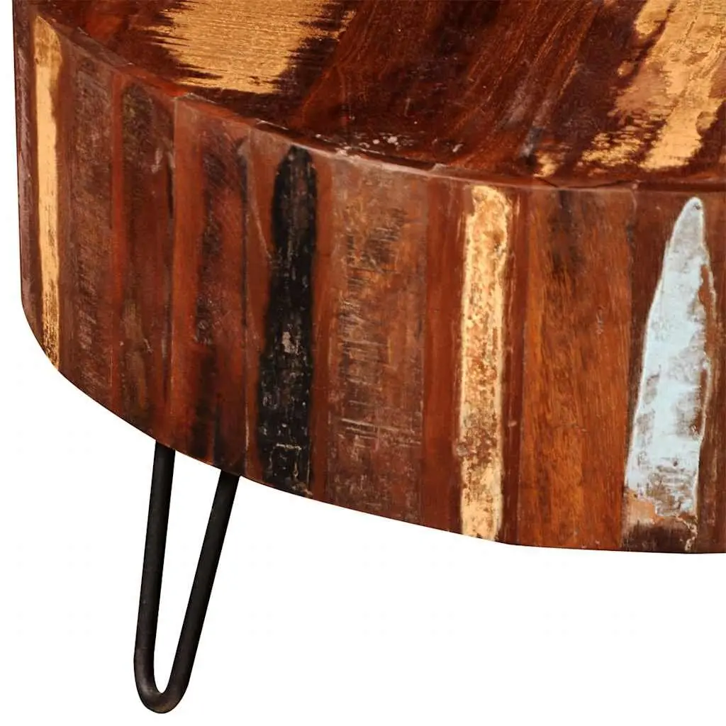 Vintage Round Coffee Table in Reclaimed Solid Wood