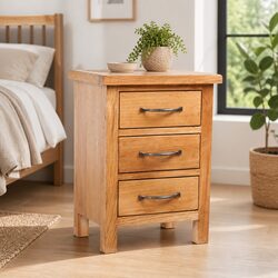3-Drawer Wooden Nightstand for Cozy Bedrooms
