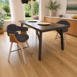 Comfortable Grey Dining Chairs Set of 2 with Armrests