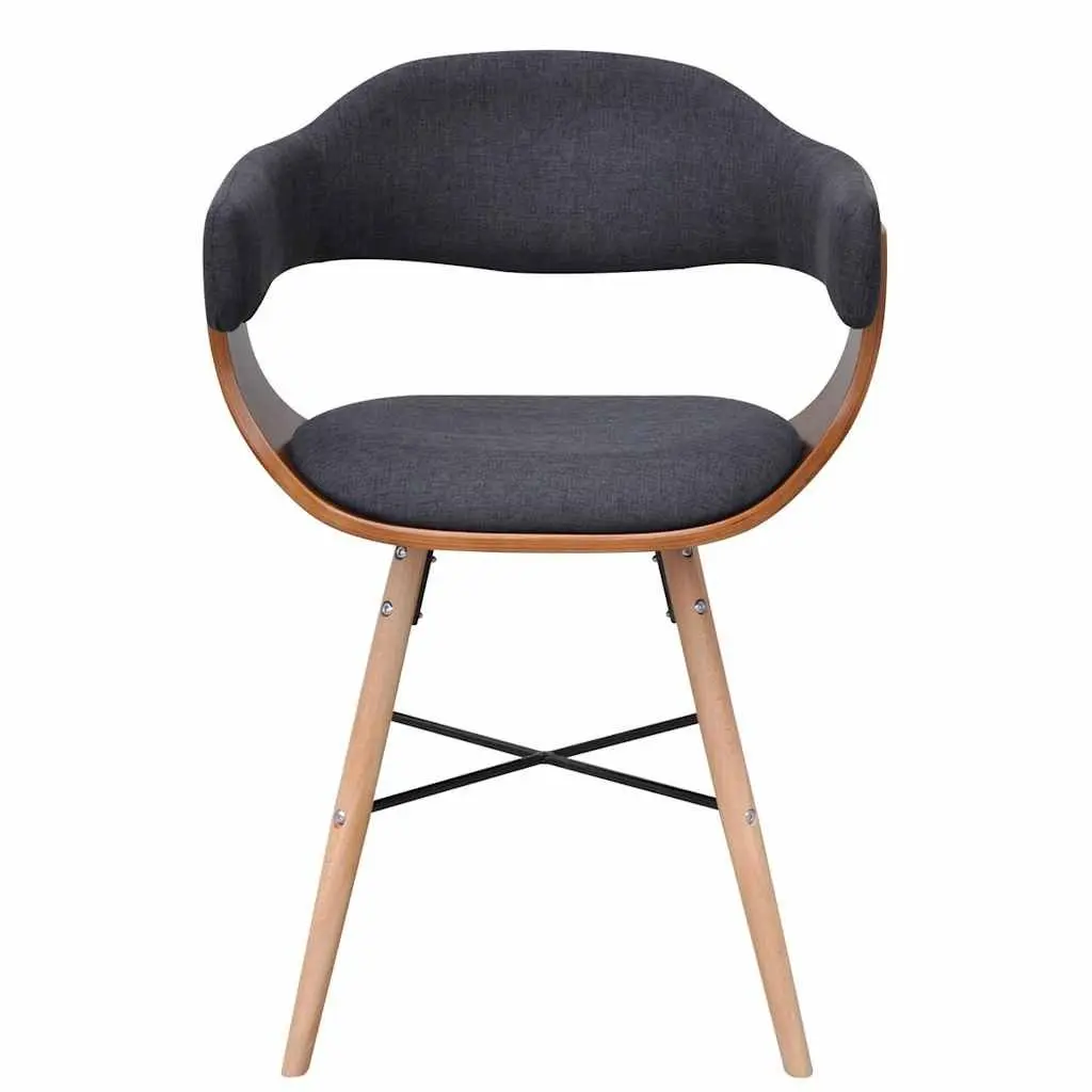 Grey Dining Chairs Set of 2 with Armrests