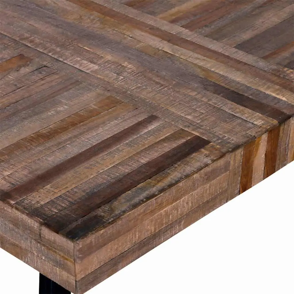 Square Reclaimed Teak Coffee Table in Brown