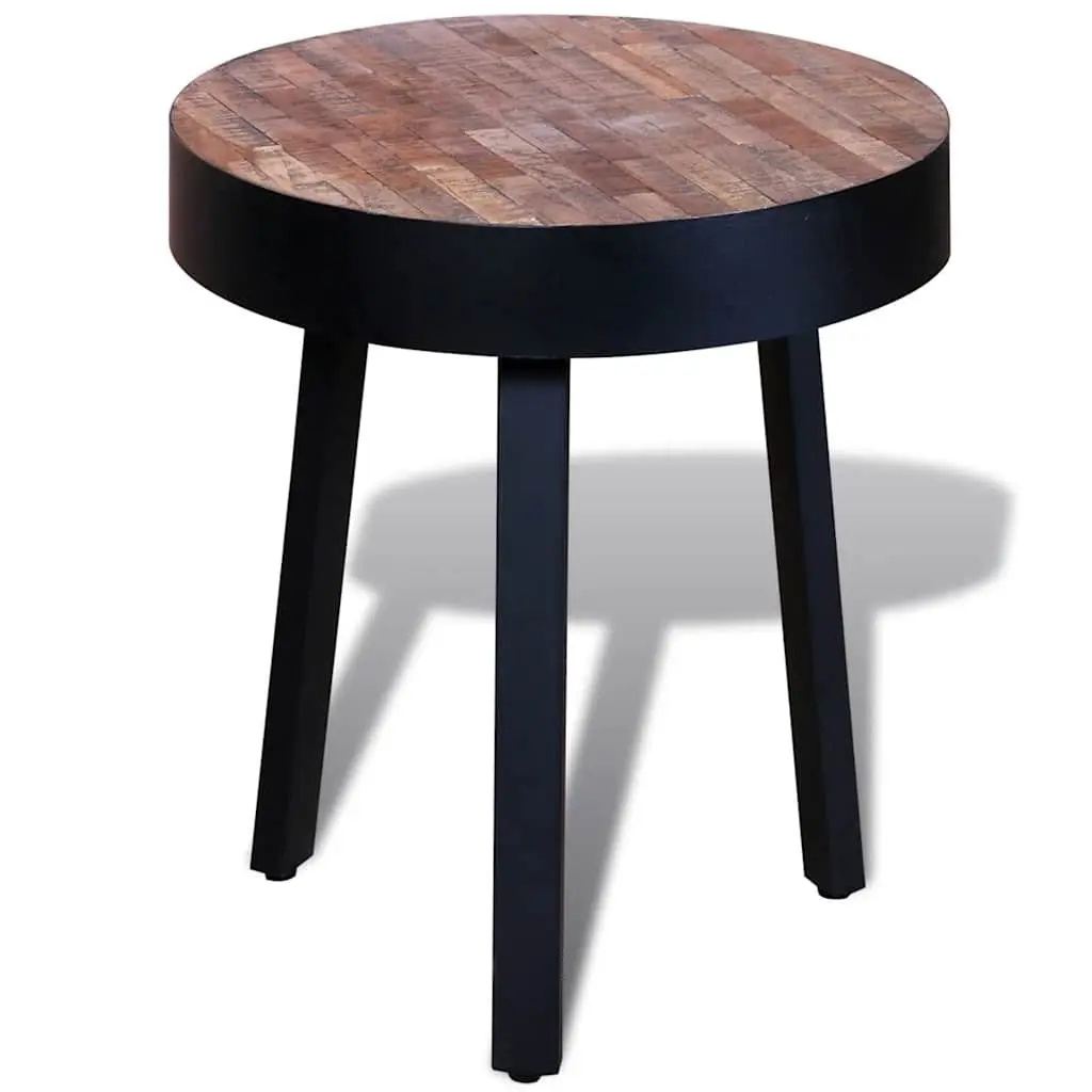 Round End Table Side Coffee Table Wooden Accent Furniture Living Room Decor