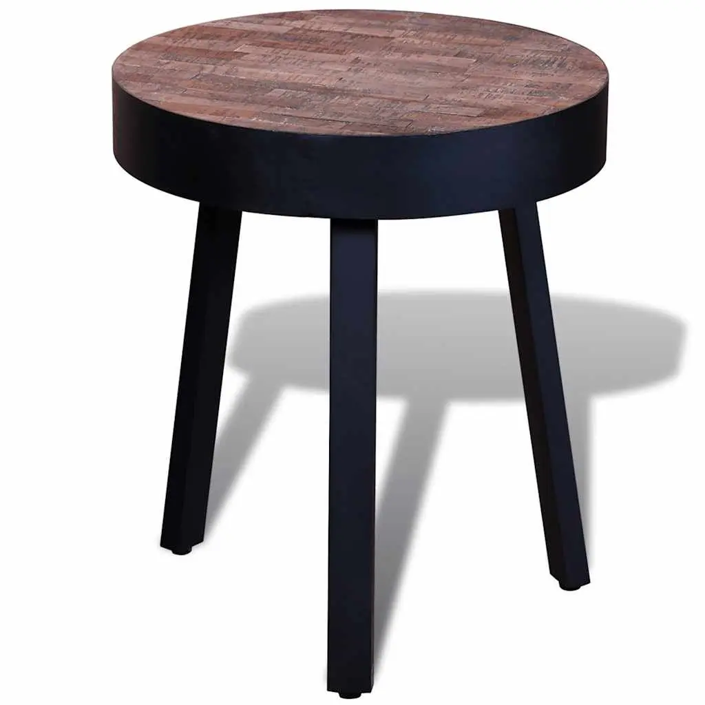 Round End Table Side Coffee Table Wooden Accent Furniture Living Room Decor