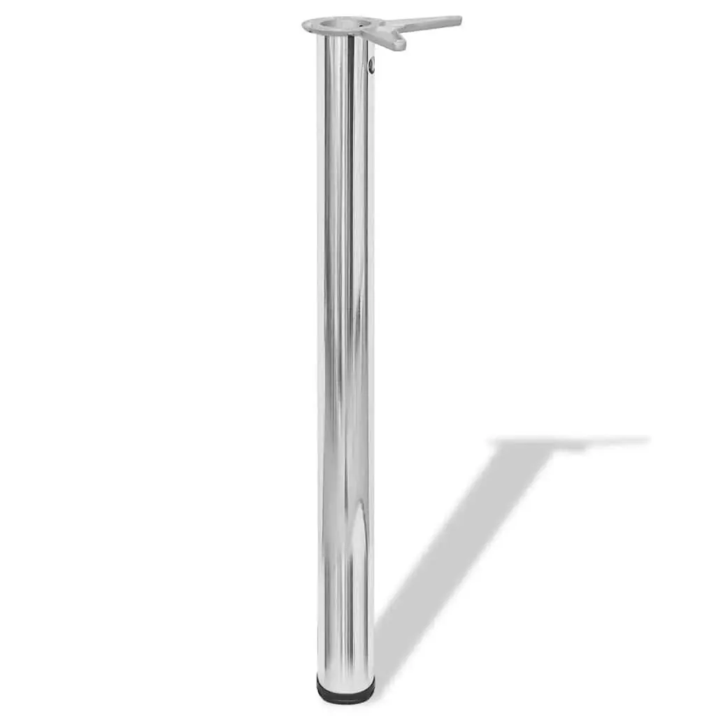 Adjustable Silver Chrome Table Legs Set of 4