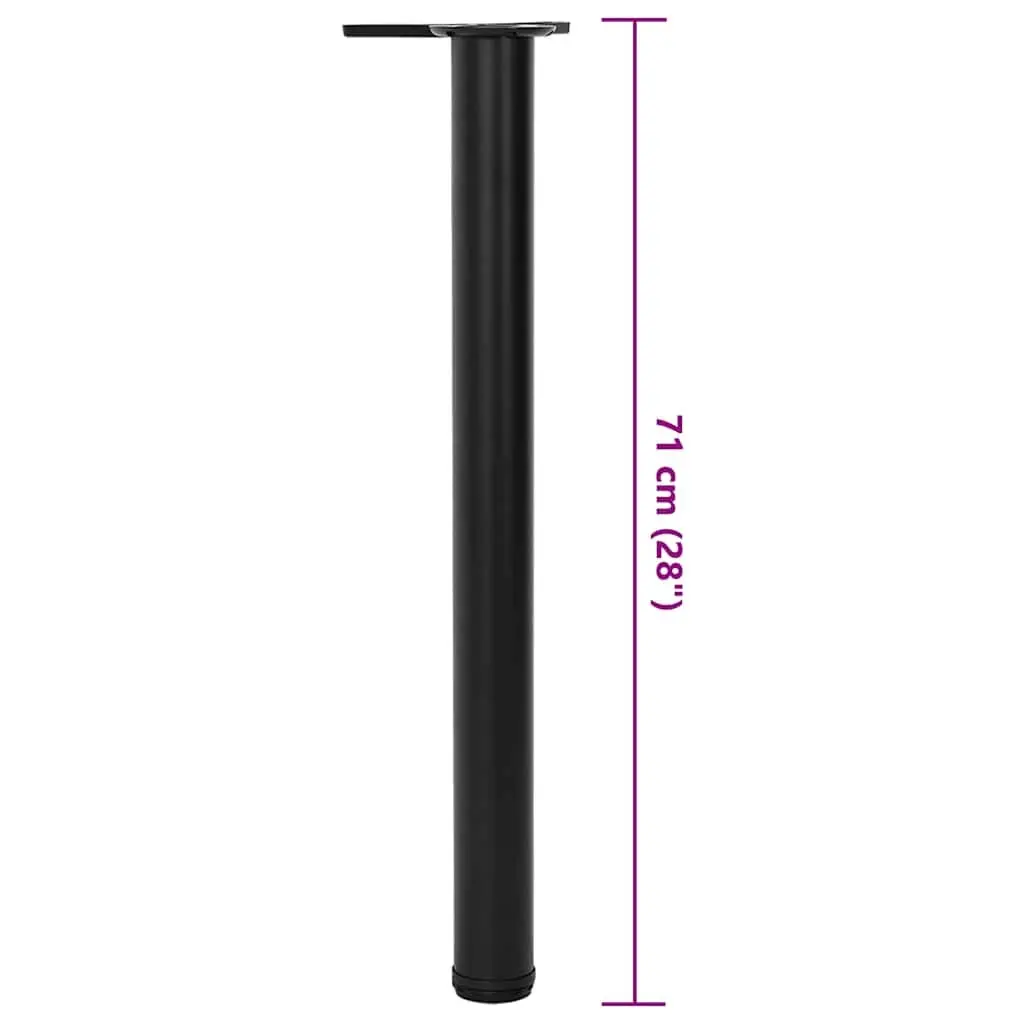 Table Legs Adjustable 710mm Black Set of 4 Furniture Support